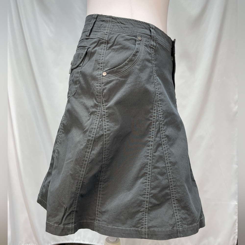 Kuhl dark grey stretch A line hike splash skirt women’s size 6 - Picture 4 of 14